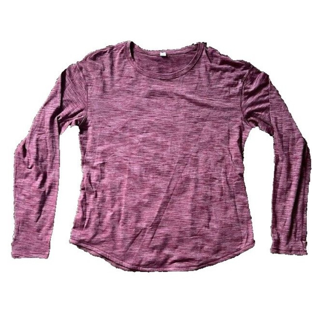 Lululemon Athletica Women’s Long Sleeve Shirt Maroon Yoga Hiking Size 8